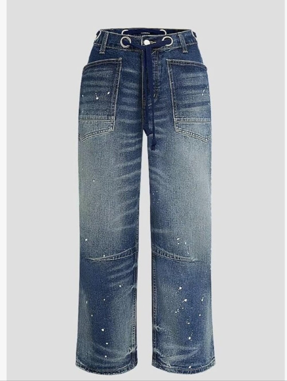 Women's Wide Leg Mid Waist Causal Baggy Barrel Jeans NWT Size Medium